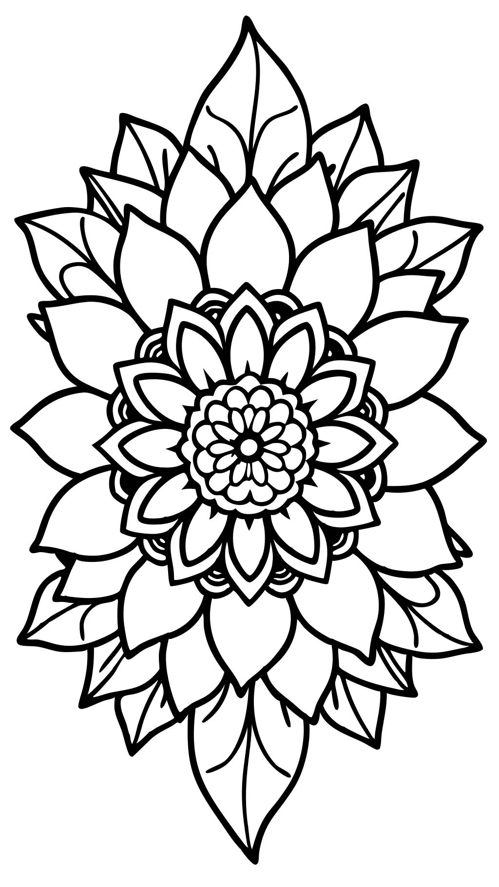 big flower coloring pages